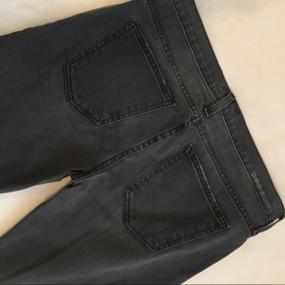 Current Elliott black faded straight leg jeans - Picture 3 of 7